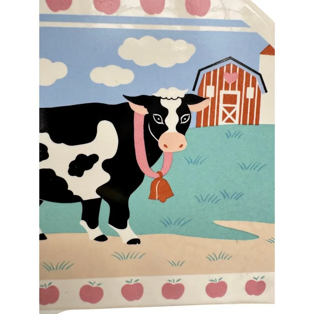 Vintage Treasure Craft Cow Apple Ceramic Napkin Holder Farmhouse Kitchen Decor